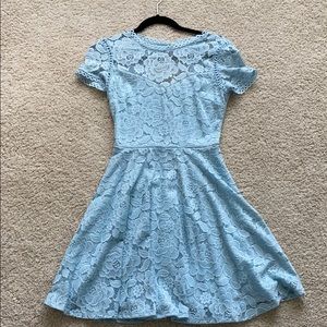 Lace Baby Blue Formal Dress